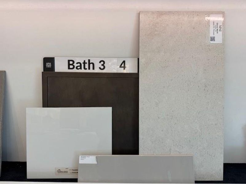 Secondary baths don't need to be dull, and these definitely won't be!