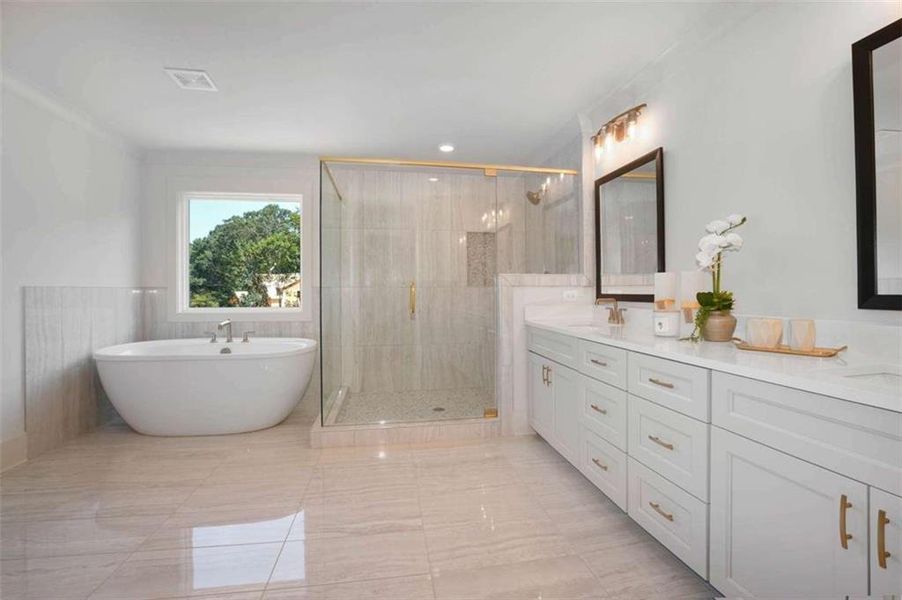 Furnished interior view inside a new home in Steeplechase, Hoschton (Image 29).