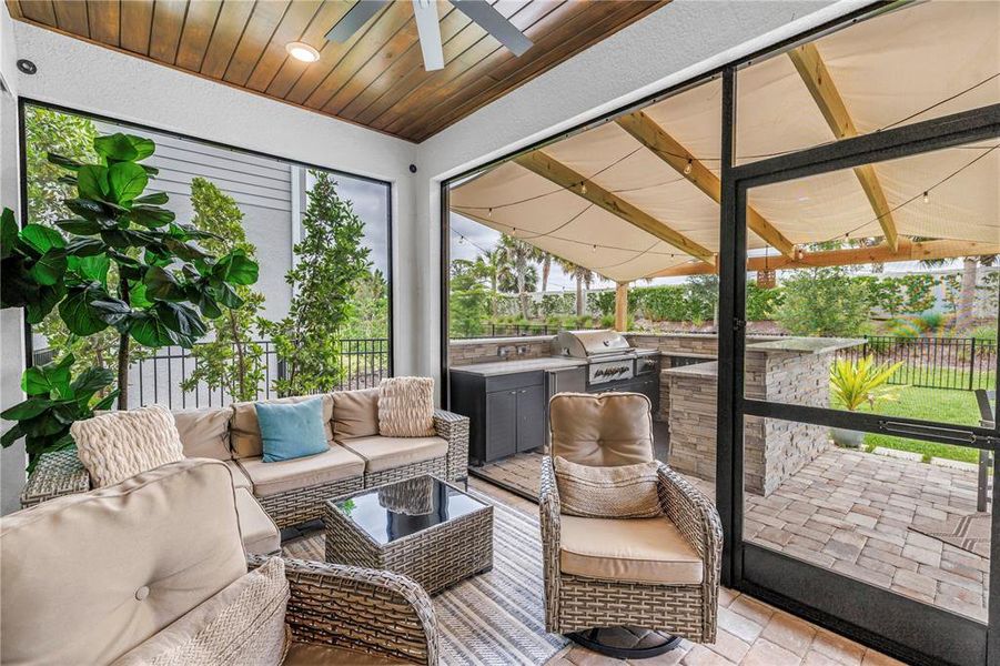 Exterior details and patio area of a home in , Sarasota (Image 22).