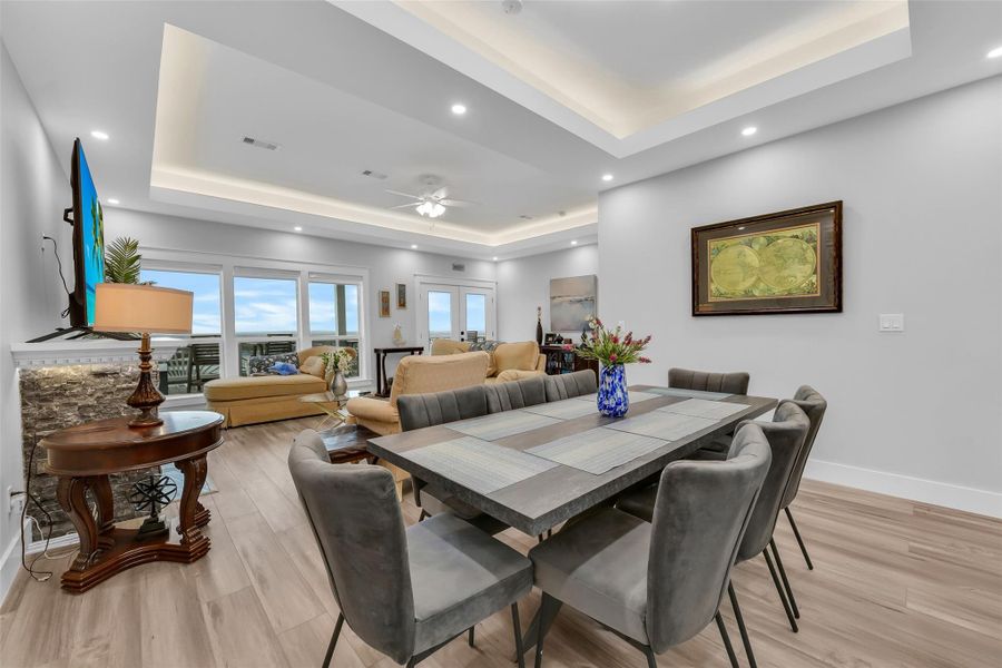 dining area next to the living room. dining area next to the living room.