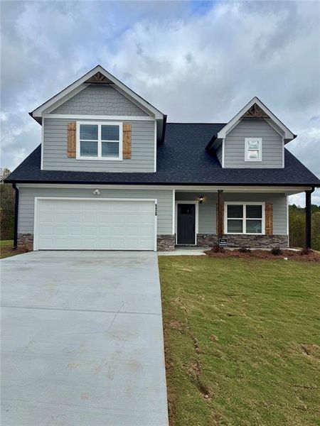 Front exterior of a new home in , Lula, GA, highlighting curb appeal (Image 2).