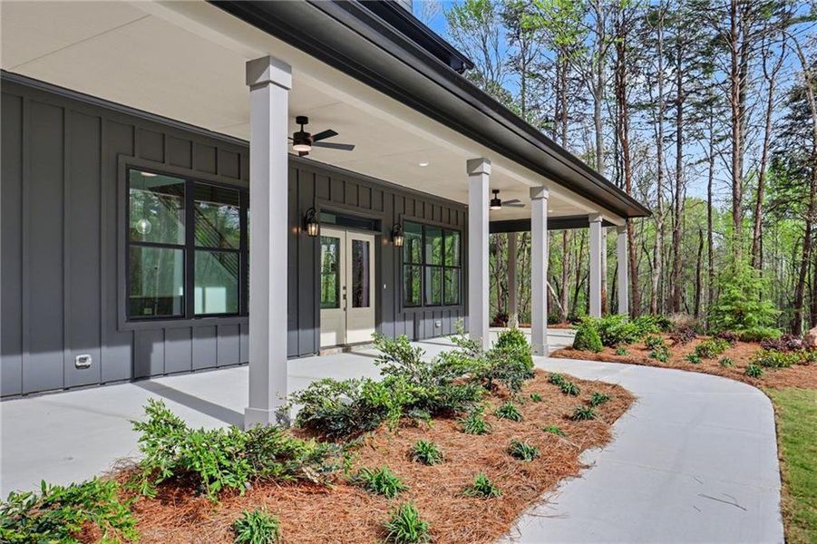 Exterior details and patio area of a home in , Clarkesville (Image 35).