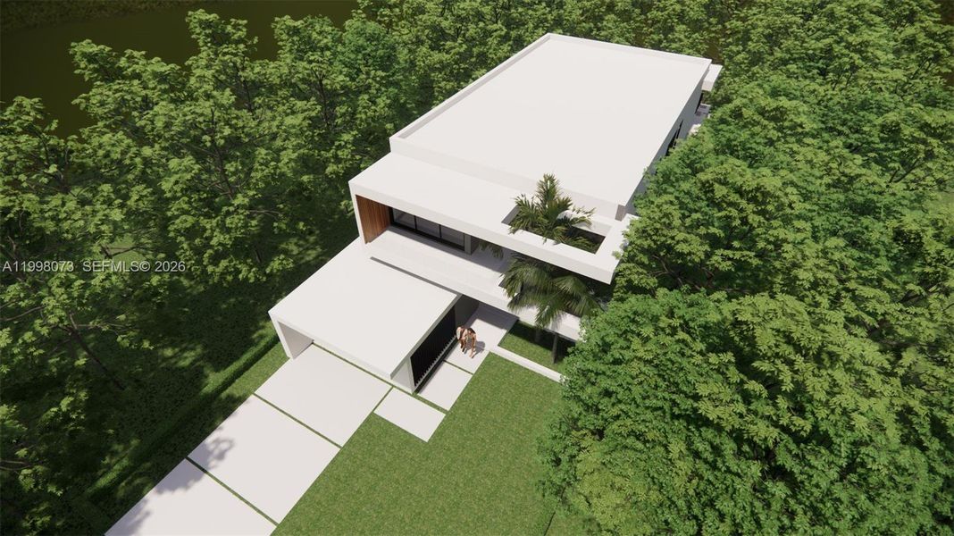 Exterior rendering of this home design in , Miami, FL (Image 5).