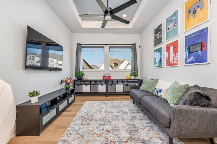 Furnished interior view inside a new home in Pecan Square - Estates, Northlake (Image 29).