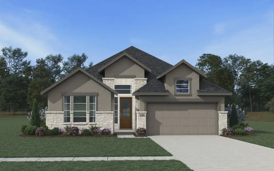 Representative exterior photo of a completed home built from the Mariah by Chesmar Homes in Esperanza 50's, Boerne, TX (Image 9).