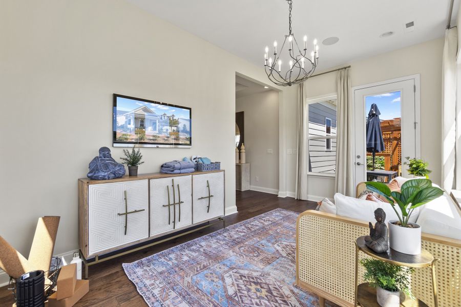 Representative furnished interior of a home built from the Presley by Taylor Morrison in River Falls, Tega Cay (Image 16).