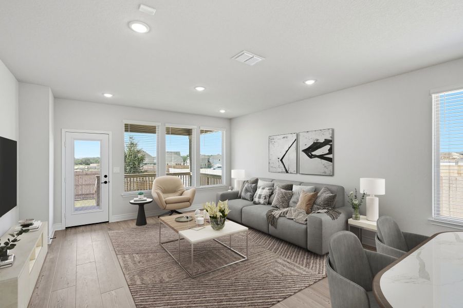 Representative furnished interior of a home built from the Gunnison by Pulte Homes in Bison Ridge, San Antonio (Image 7).