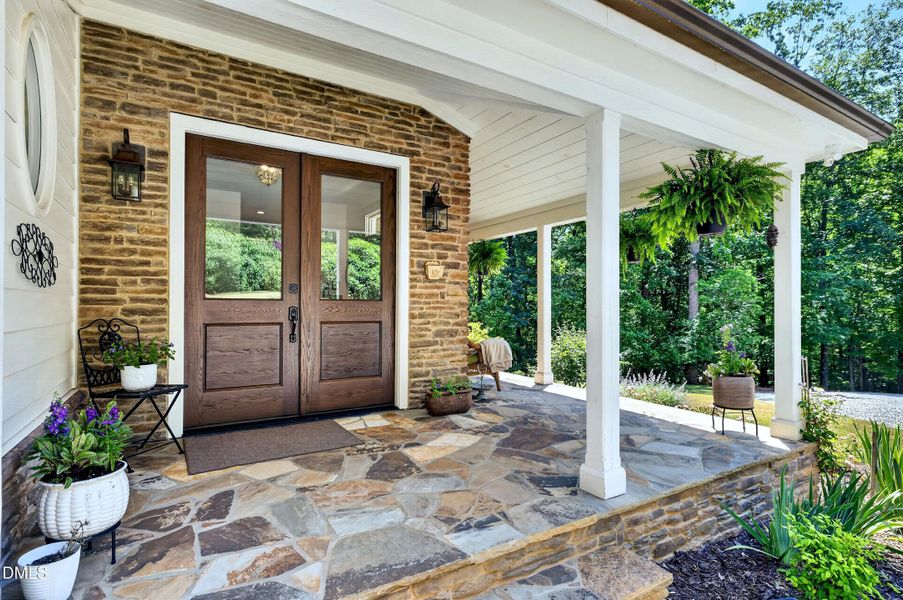 Side Porch with Flagstone Side Porch with Flagstone