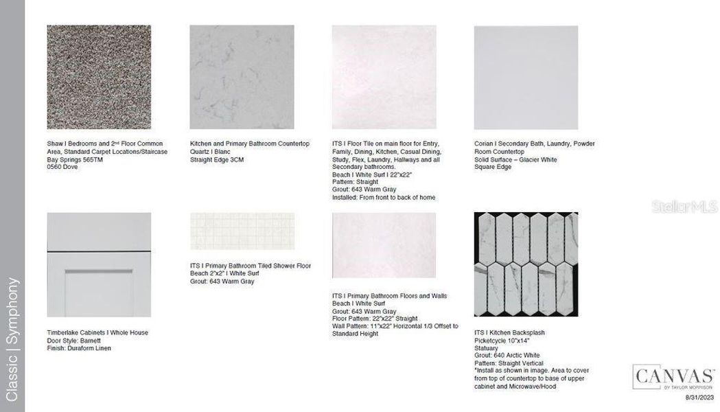 Sample of building materials used in homes in Firethorn, Parrish (Image 37).