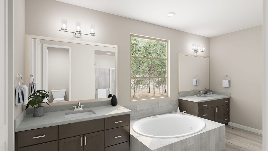 Representative furnished interior of a home built from the Willow Plan 40-9 by Tri Pointe Homes in Soleo, San Tan Valley (Image 8).