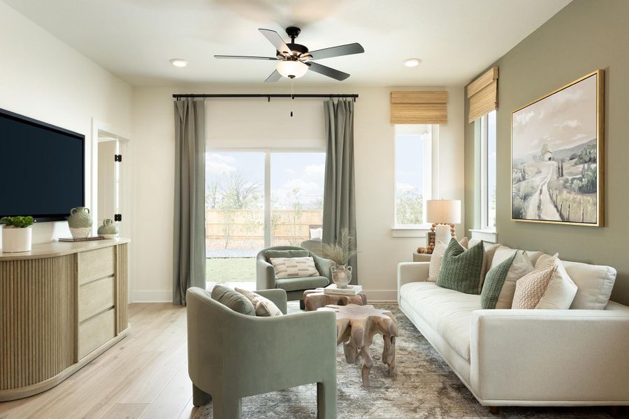 Furnished interior view inside a new home in Avery Centre, Round Rock (Image 9).