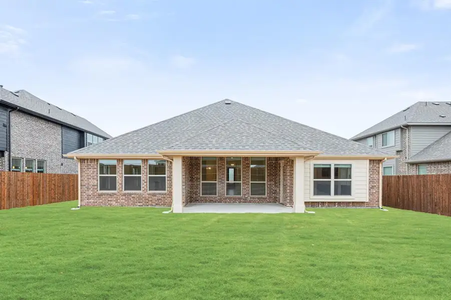 Exterior details and patio area of a home in Hampton Park, Glenn Heights (Image 3). Exterior details and patio area of a home in Hampton Park, Glenn Heights (Image 3).