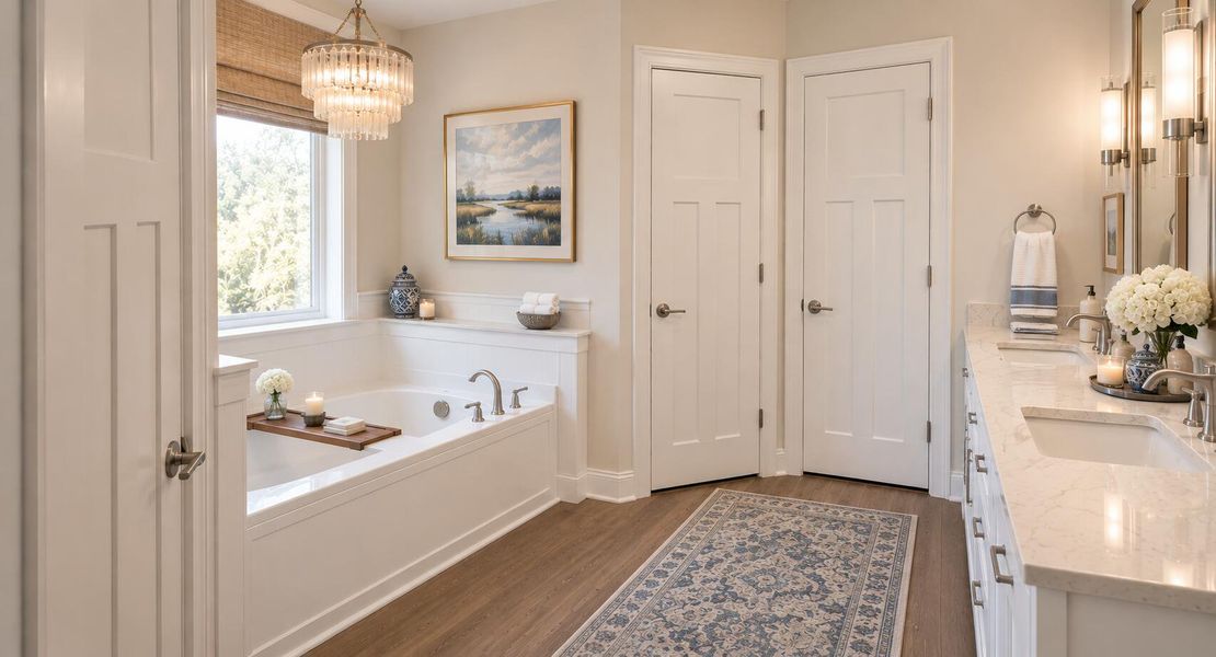 Furnished interior view inside a new home in , Edisto Island (Image 13).