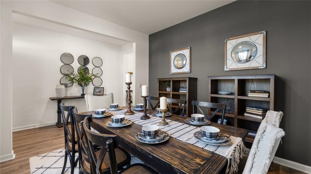 Furnished interior view inside a new home in Poplar Preserve, Newnan (Image 6). Furnished interior view inside a new home in Poplar Preserve, Newnan (Image 6).