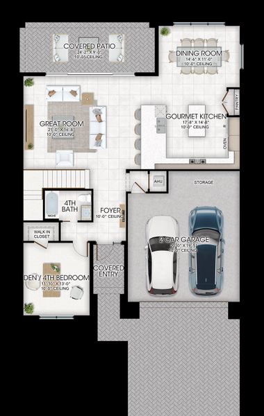 2D floor plan layout for the Capella by GL Homes in Apex at Avenir, Palm Beach Gardens, FL (Image 3). 2D floor plan layout for the Capella by GL Homes in Apex at Avenir, Palm Beach Gardens, FL (Image 3).
