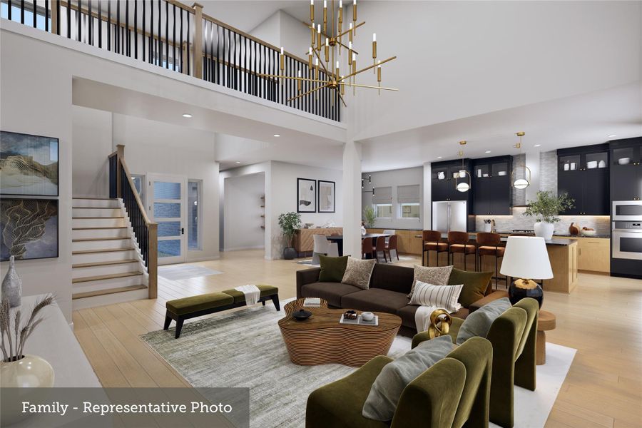 Furnished interior view inside a new home in The Woodlands Hills - Premier Collection, Willis (Image 13).