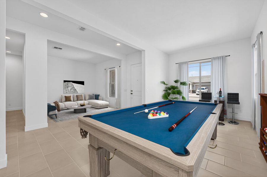 Furnished interior view inside a new home in Ellsworth Ranch, Queen Creek (Image 8).
