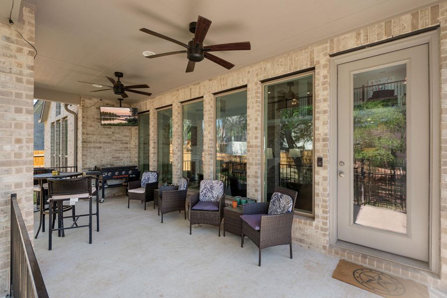 Exterior details and patio area of a home in 6 Creeks, Kyle (Image 22). Exterior details and patio area of a home in 6 Creeks, Kyle (Image 22).