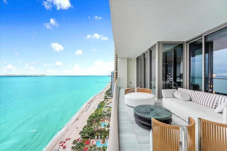 Exterior details and patio area of a home in The Estates at Acqualina, Sunny Isles Beach (Image 18).