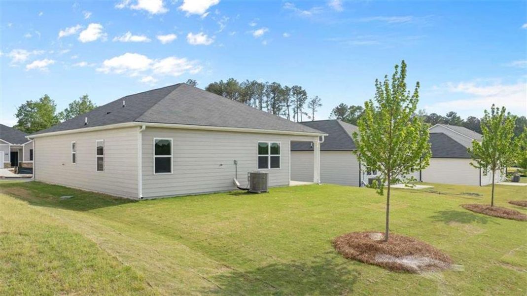 Exterior details and patio area of a home in Champion's Run, Lithonia (Image 4).