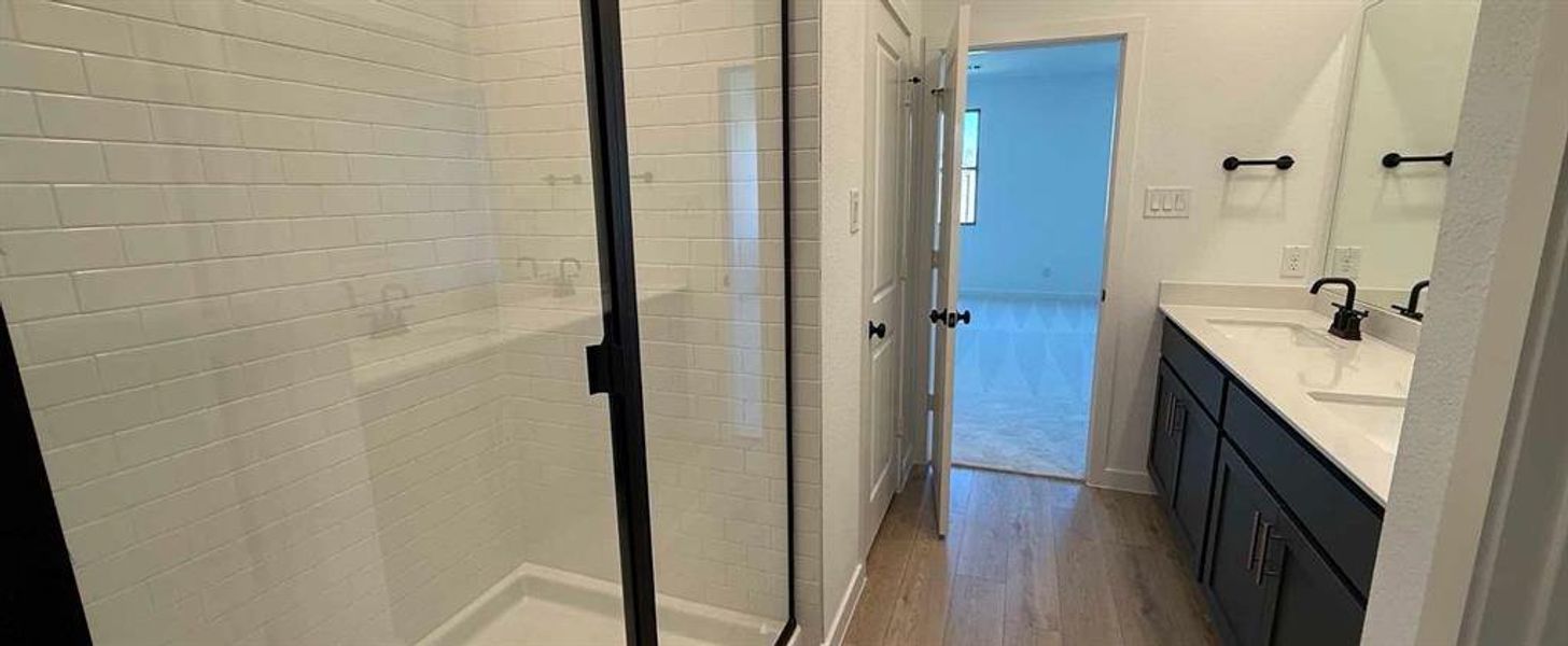 Primary Bathroom Construction Progress featuring the Luxe Collection