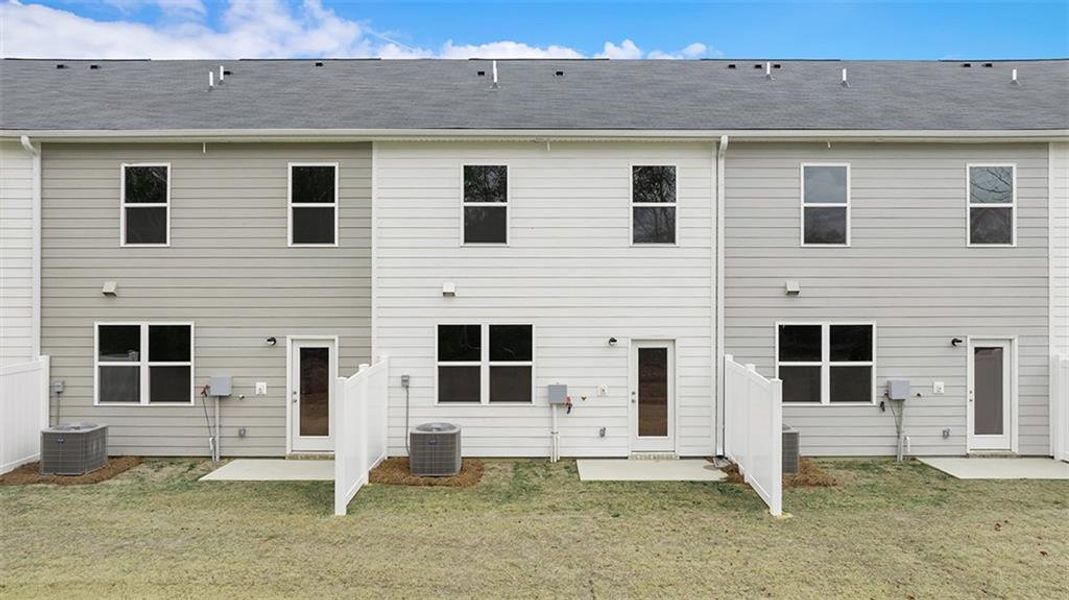 Exterior details and patio area of a home in The Gables at Agricultural Village, Perry (Image 19).