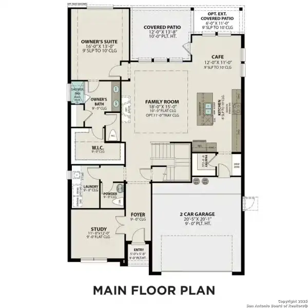 2D floor plan layout of this home in Comanche Ridge, San Antonio, TX (Image 3). 2D floor plan layout of this home in Comanche Ridge, San Antonio, TX (Image 3).