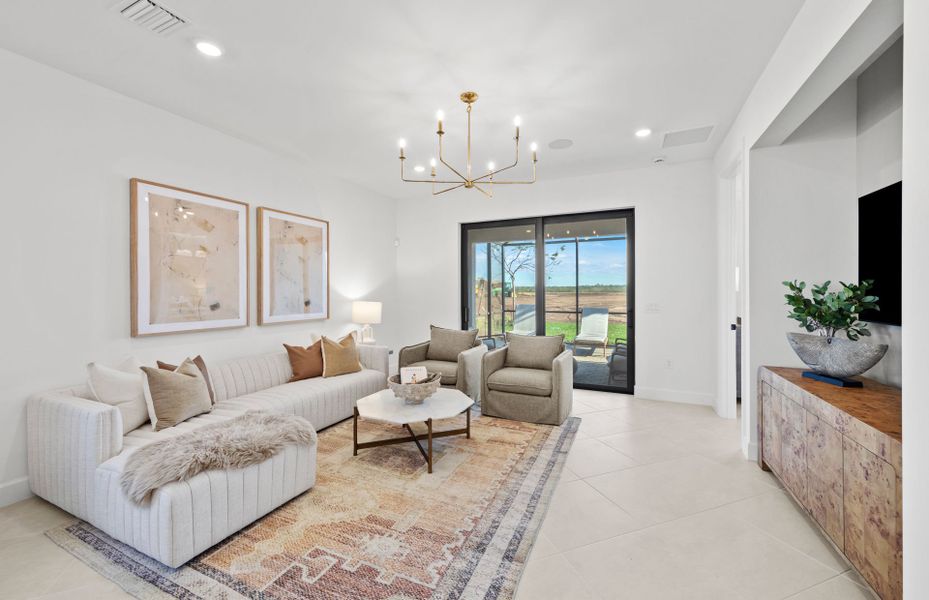 Gathering room, the perfect home for a 55+ community