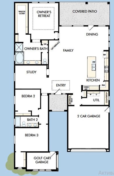 2D floor plan layout for the The Barrel by David Weekley Homes in Skyline at Verrado Regent Hills, Buckeye, AZ (Image 3). 2D floor plan layout for the The Barrel by David Weekley Homes in Skyline at Verrado Regent Hills, Buckeye, AZ (Image 3).