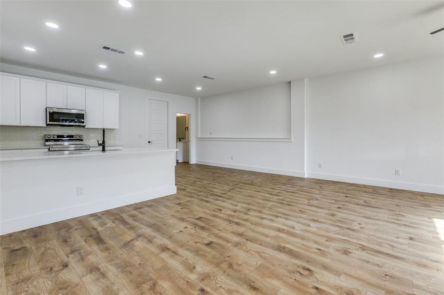 open kitchen to Living/Dining areas