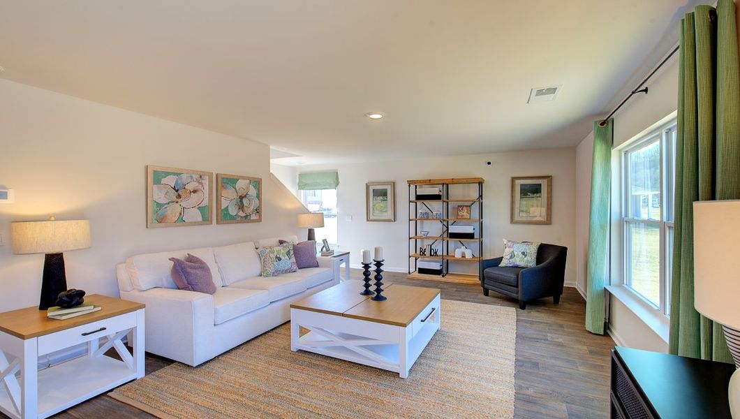 Furnished interior view inside a new home in Wildbrook Village, Waynesville (Image 10). Furnished interior view inside a new home in Wildbrook Village, Waynesville (Image 10).