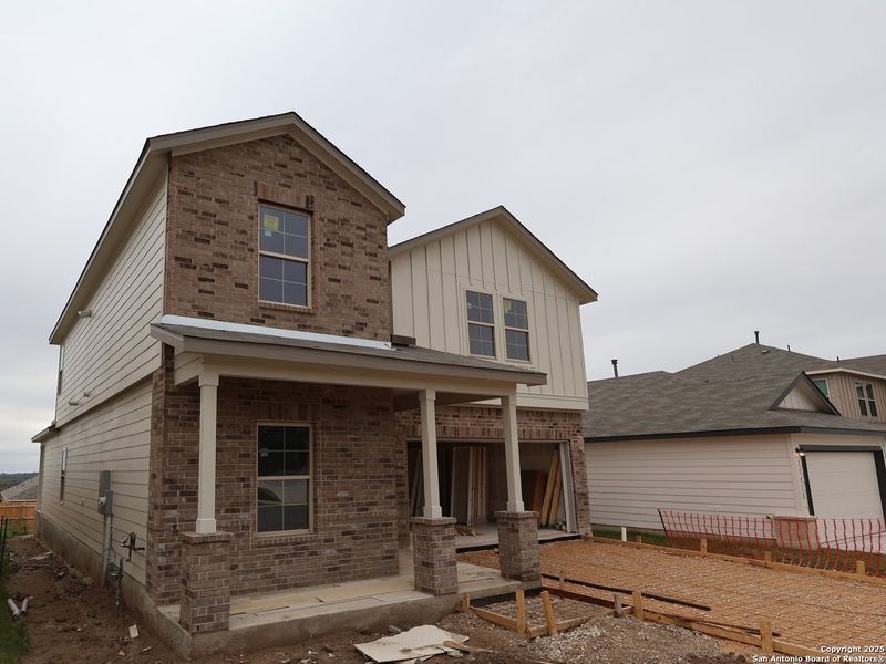 In-progress construction of a new home in Hunters Ranch, San Antonio, TX (Image 20).