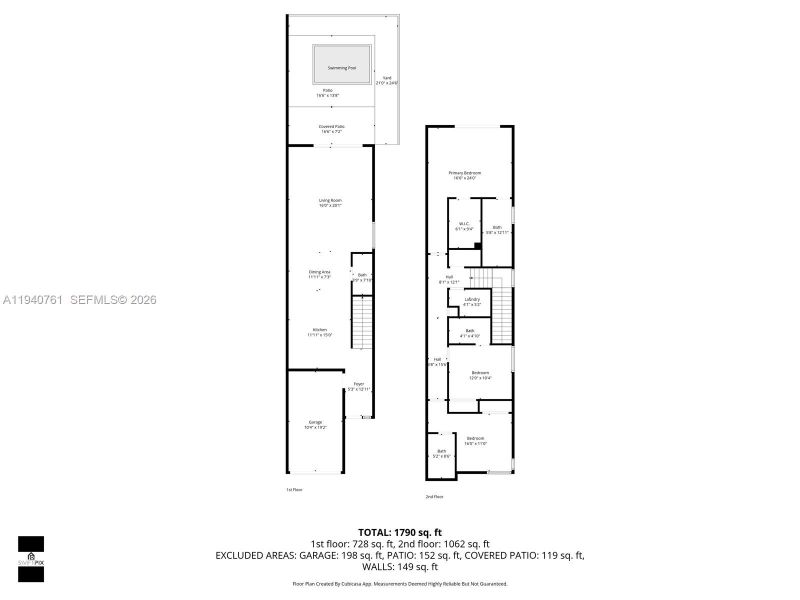 2D floor plan layout of this home in , Miami, FL (Image 34).
