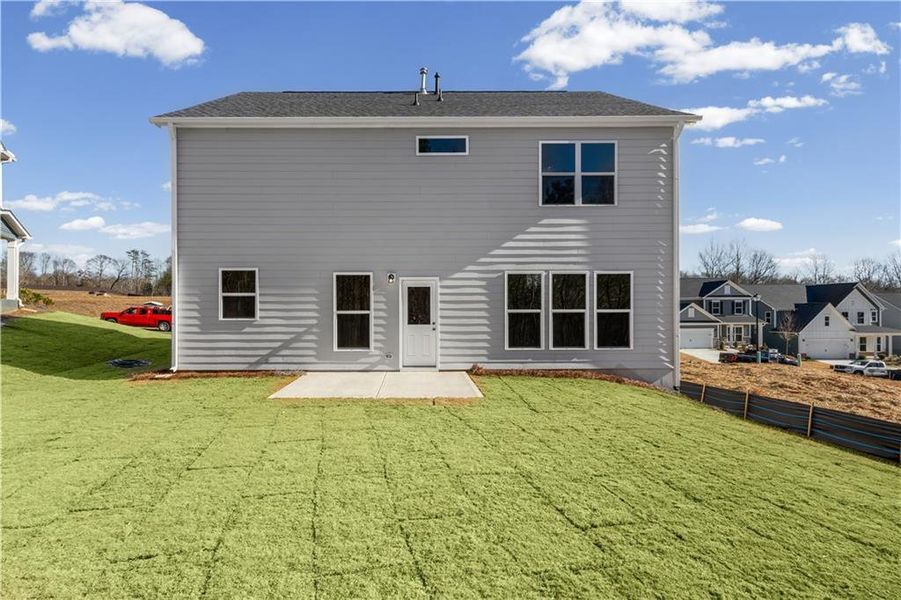 Exterior details and patio area of a home in Hunters Creek, Flowery Branch (Image 24). Exterior details and patio area of a home in Hunters Creek, Flowery Branch (Image 24).