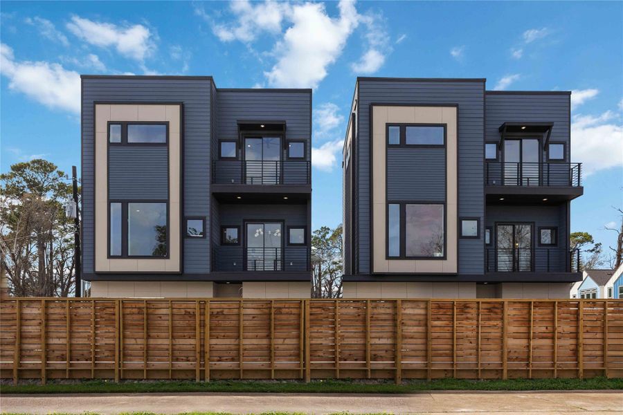 Elegant modern exterior with eye-catching architectural design.