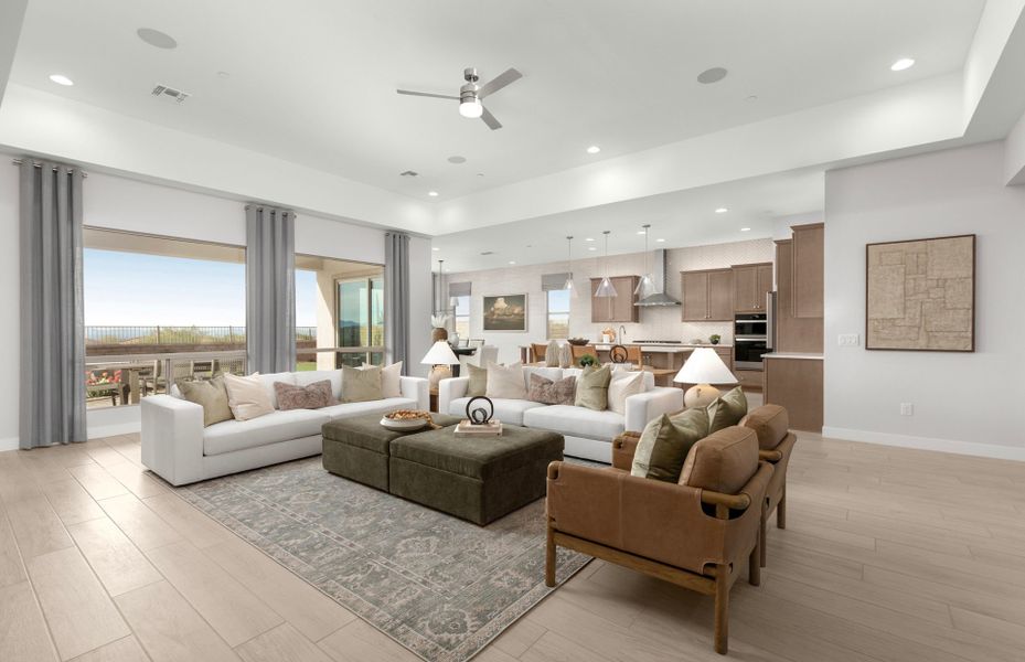 Representative furnished interior of a home built from the Voyage by Pulte Homes in Saguaro Reserve - Majesty, Marana (Image 16).