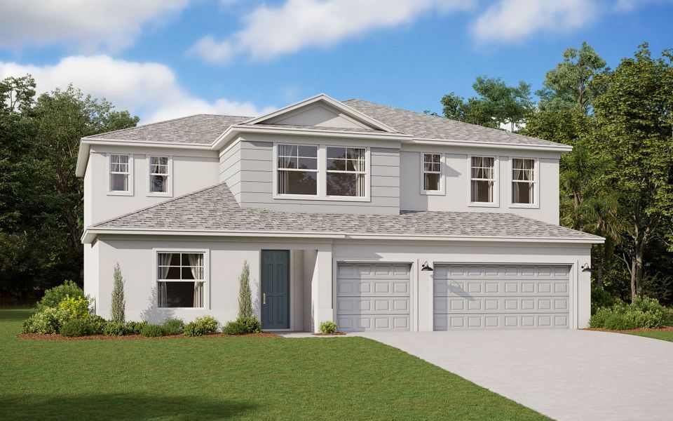 Representative exterior photo of a completed home built from the Florence by Cardel Homes in Fieldstone, Plant City, FL (Image 1).