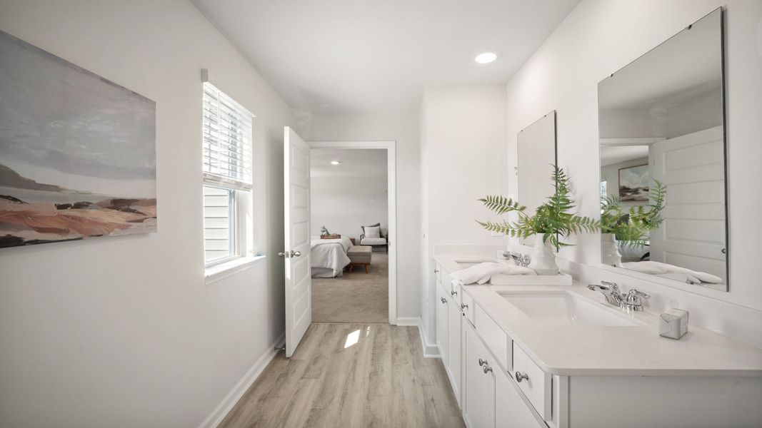 Furnished interior view inside a new home in The Retreat at East Argent, Ridgeland (Image 27). Furnished interior view inside a new home in The Retreat at East Argent, Ridgeland (Image 27).