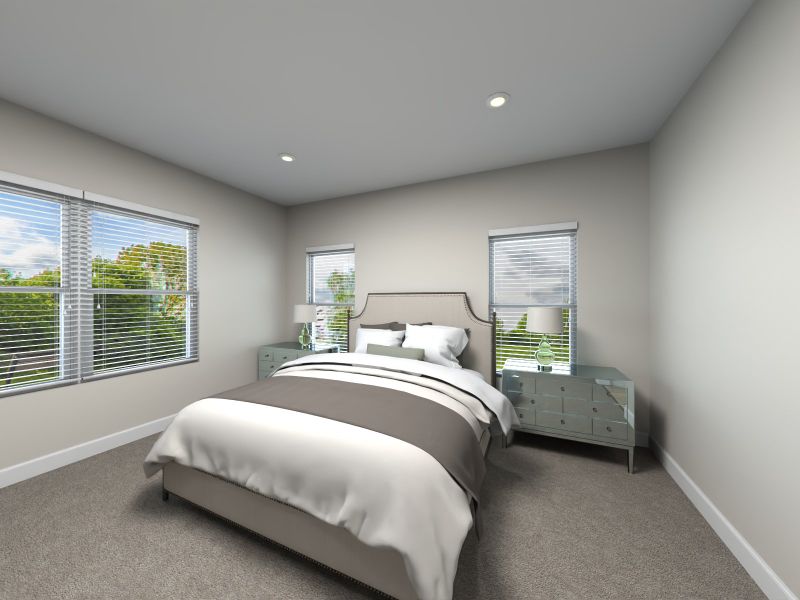 Unwind at the end of the day in the secluded primary suite. Unwind at the end of the day in the secluded primary suite.