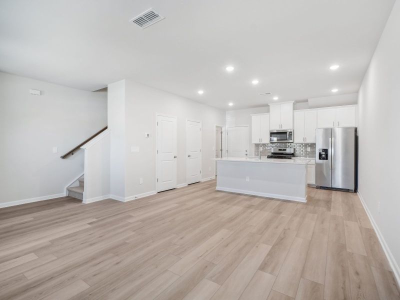 The Thorton's spacious great rooms is perfect for hosting gatherings.