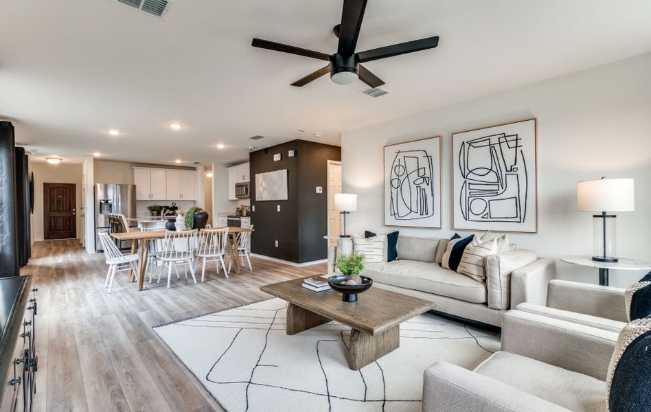 Gathering room with view of main living areas