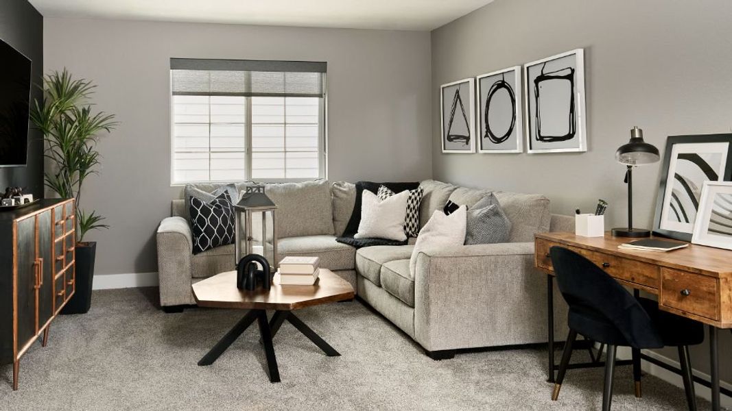 Furnished interior view inside a new home in The Aurora Highlands, Aurora (Image 20). Furnished interior view inside a new home in The Aurora Highlands, Aurora (Image 20).