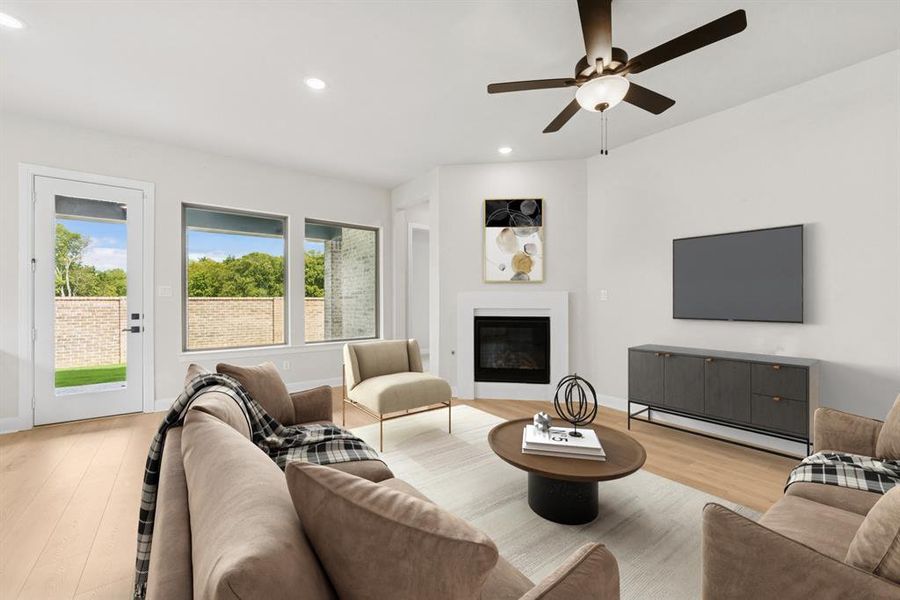 Furnished interior view inside a new home in South Pointe Cottage Series, Mansfield (Image 5). Furnished interior view inside a new home in South Pointe Cottage Series, Mansfield (Image 5).