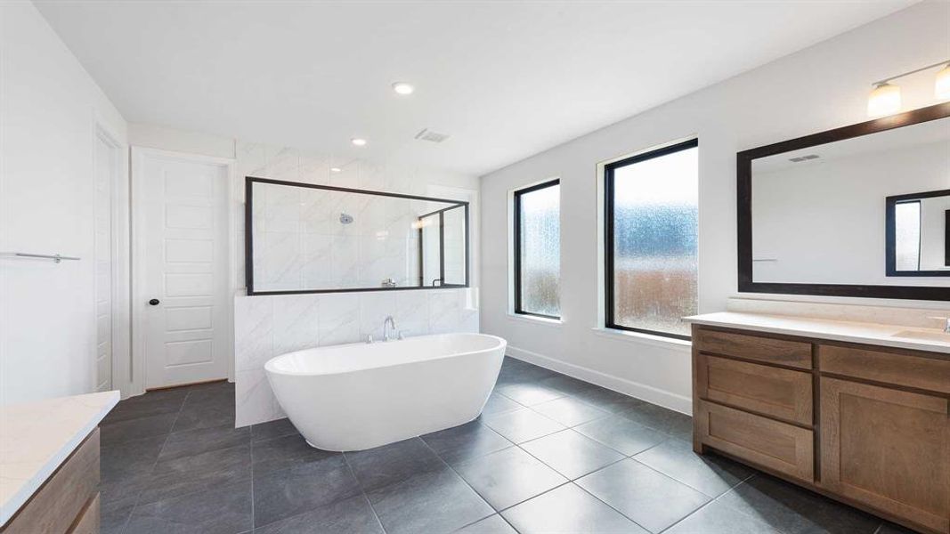 Furnished interior view inside a new home in Ventana 70', Fort Worth (Image 14).