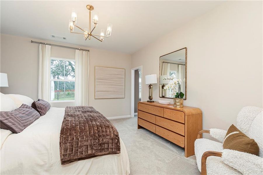 Furnished interior view inside a new home in The Beacon at Old Peachtree Single Family Homes, Lawrenceville (Image 29).