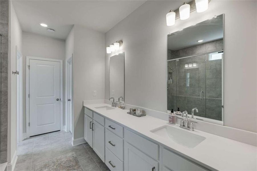 Furnished interior view inside a new home in Overlook at Lanier, Buford (Image 12).
