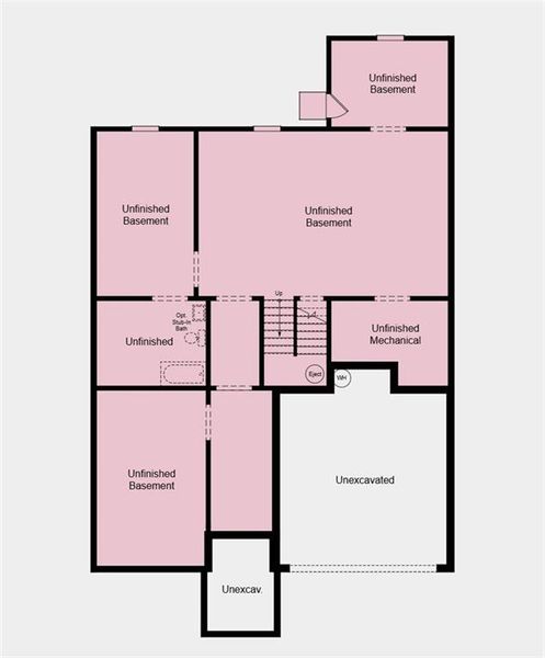 2D floor plan layout of this home in Bailey Fence, Dacula, GA (Image 3).