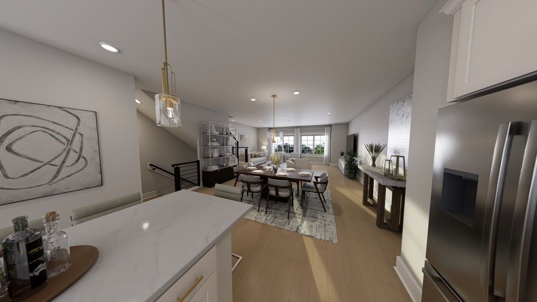 Representative furnished interior of a home built from the Atlas - Midtown Collection by Baker Residential in Atwater Station - Midtown Collection, Fuquay Varina (Image 9).