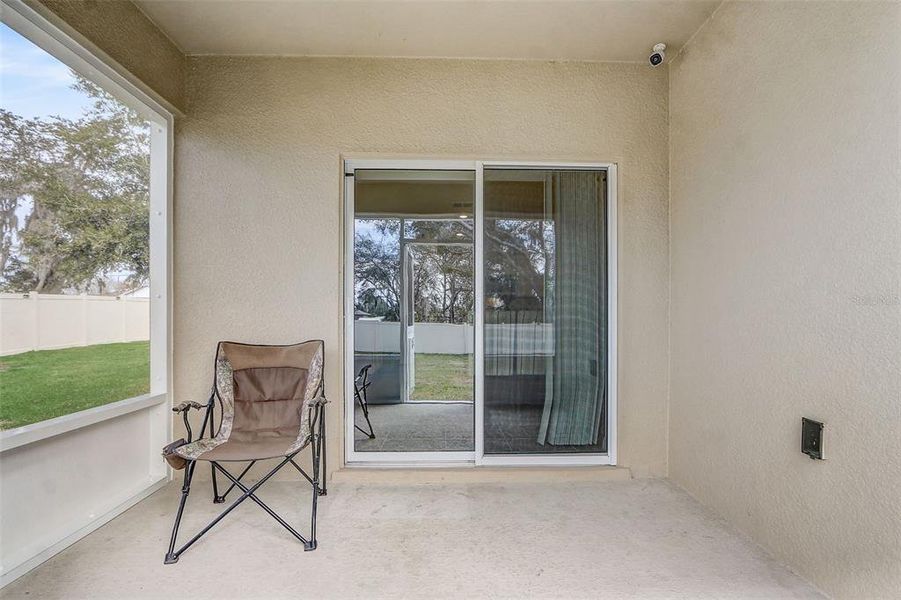 Exterior details and patio area of a home in Deltona New Homes, Deltona (Image 3).