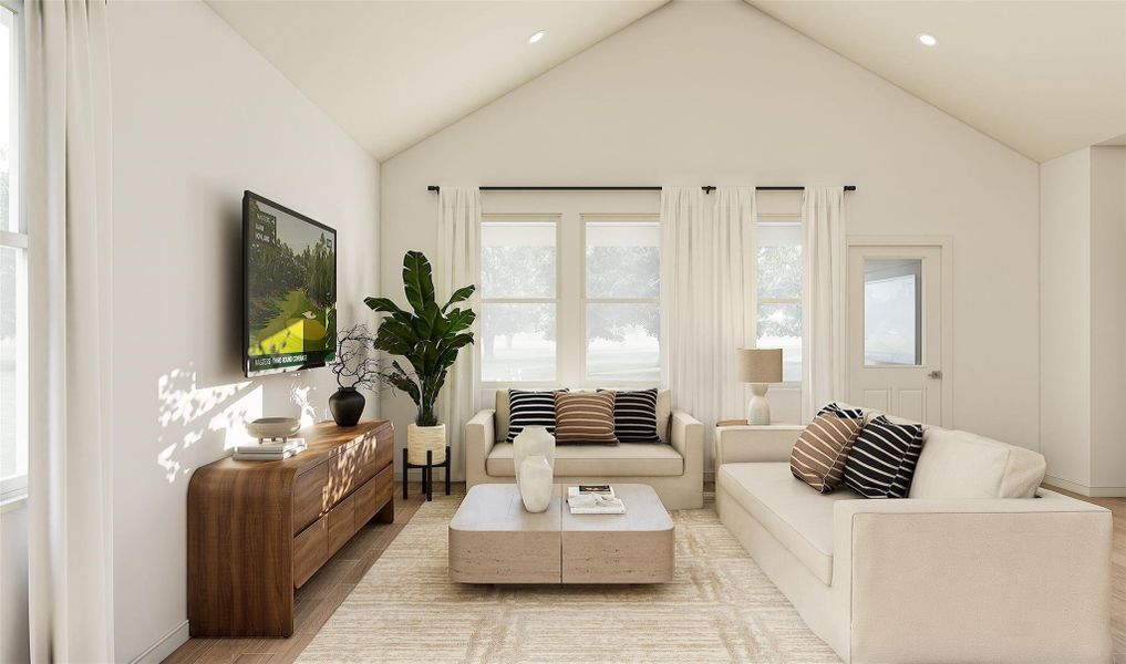 Open living area (*Artist rendering used for illustration purposes only.)